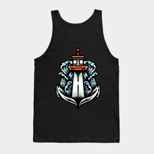 Anchor And Lighthouse Tank Top